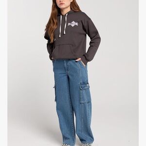 Billabong Charcoal Hoodie and Denim Cargo Pants